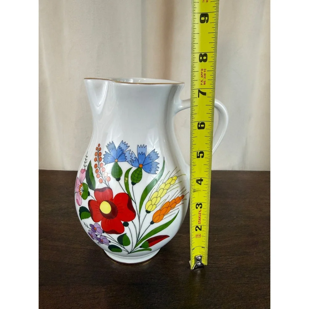 Kalocsa Hungary Handpainted MCM Floral 7